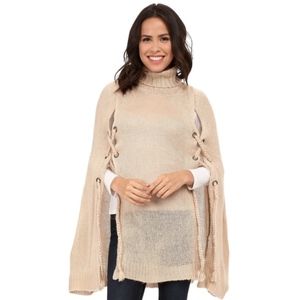 BETSEY JOHNSON TURTLENECK PONCHO GROMMET PULLOVER